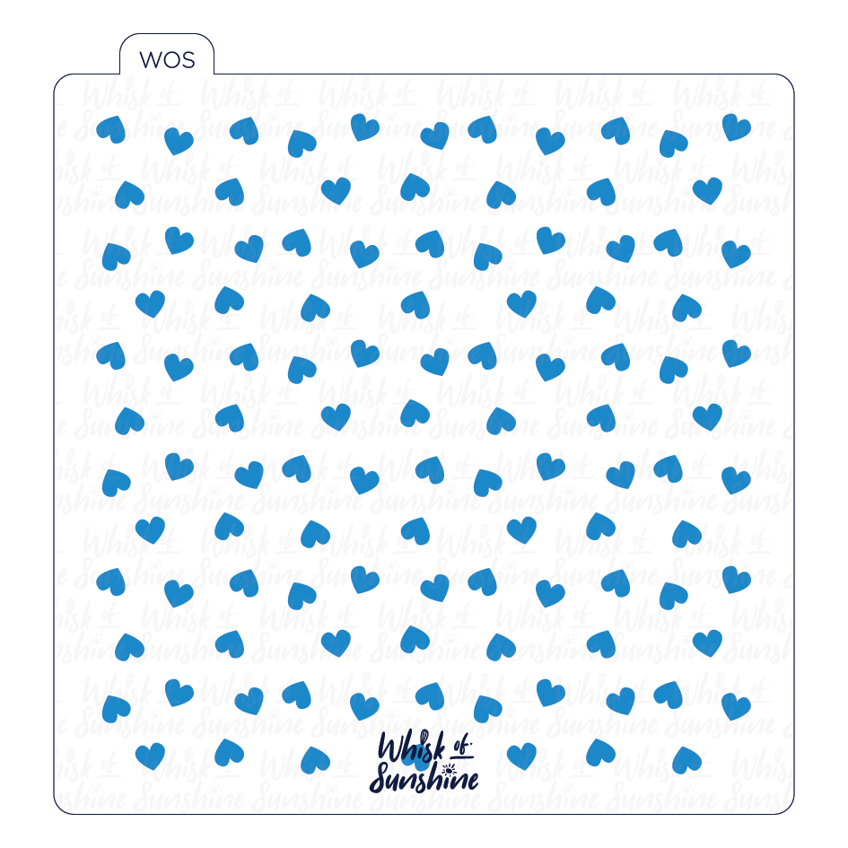Scattered Hearts Stencil