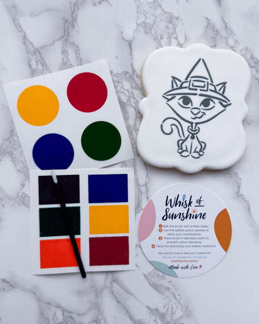 Halloween Cat Paint Your Own Cookie
