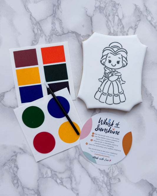 Book Lover Princess Paint Your Own Cookie