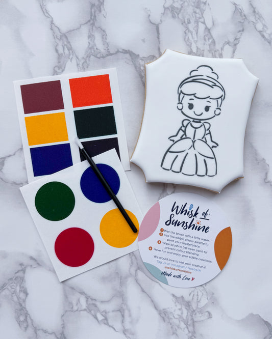 Glass Slipper Princess Paint Your Own Cookie