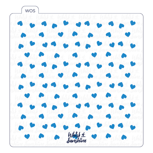 Scattered Hearts Stencil