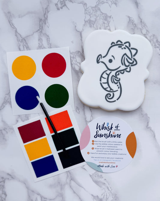 Seahorse Paint Your Own Cookie